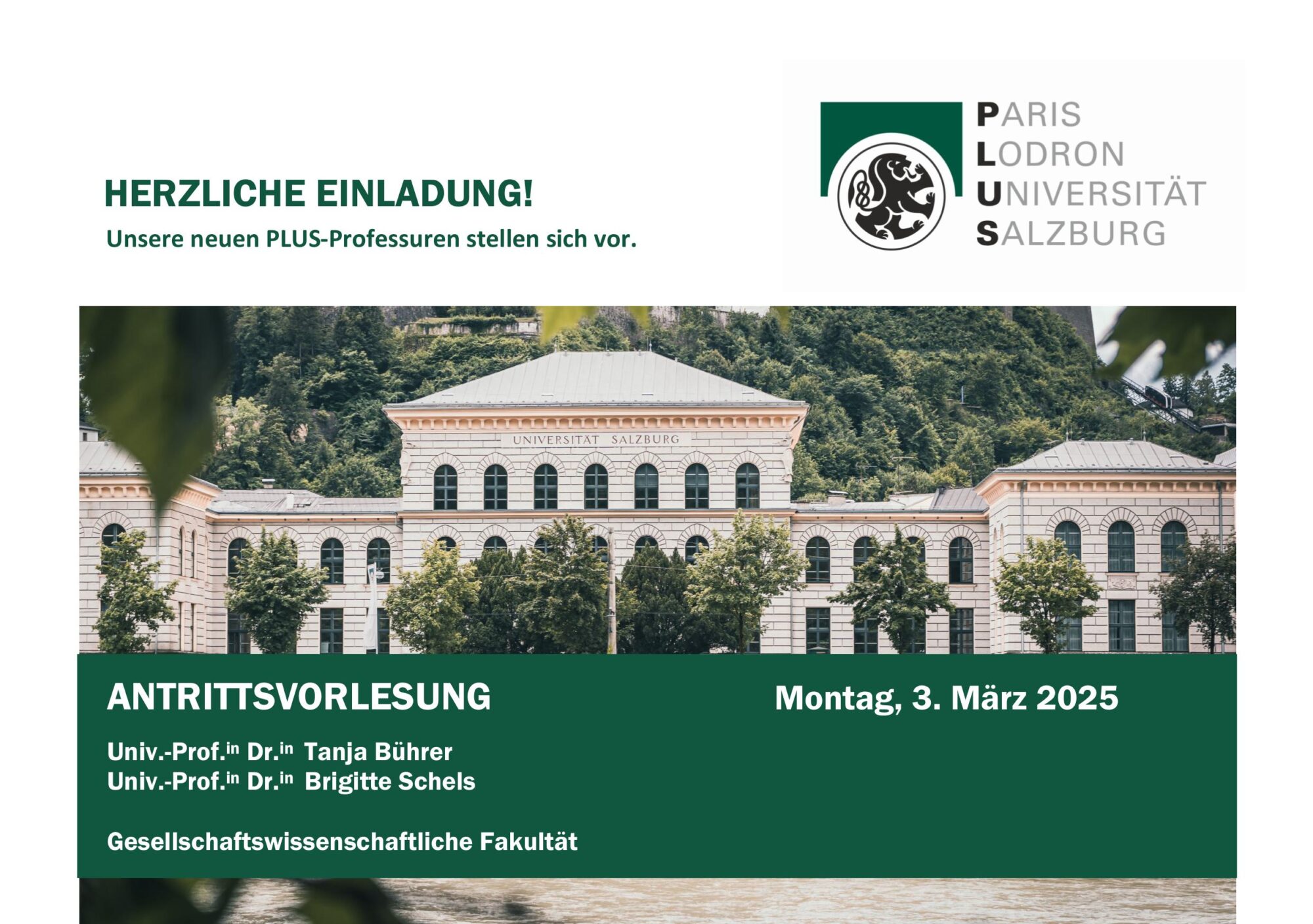 Einladung zur Antrittsvorlesung