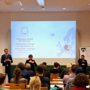 Vortragender und Dolmetsch