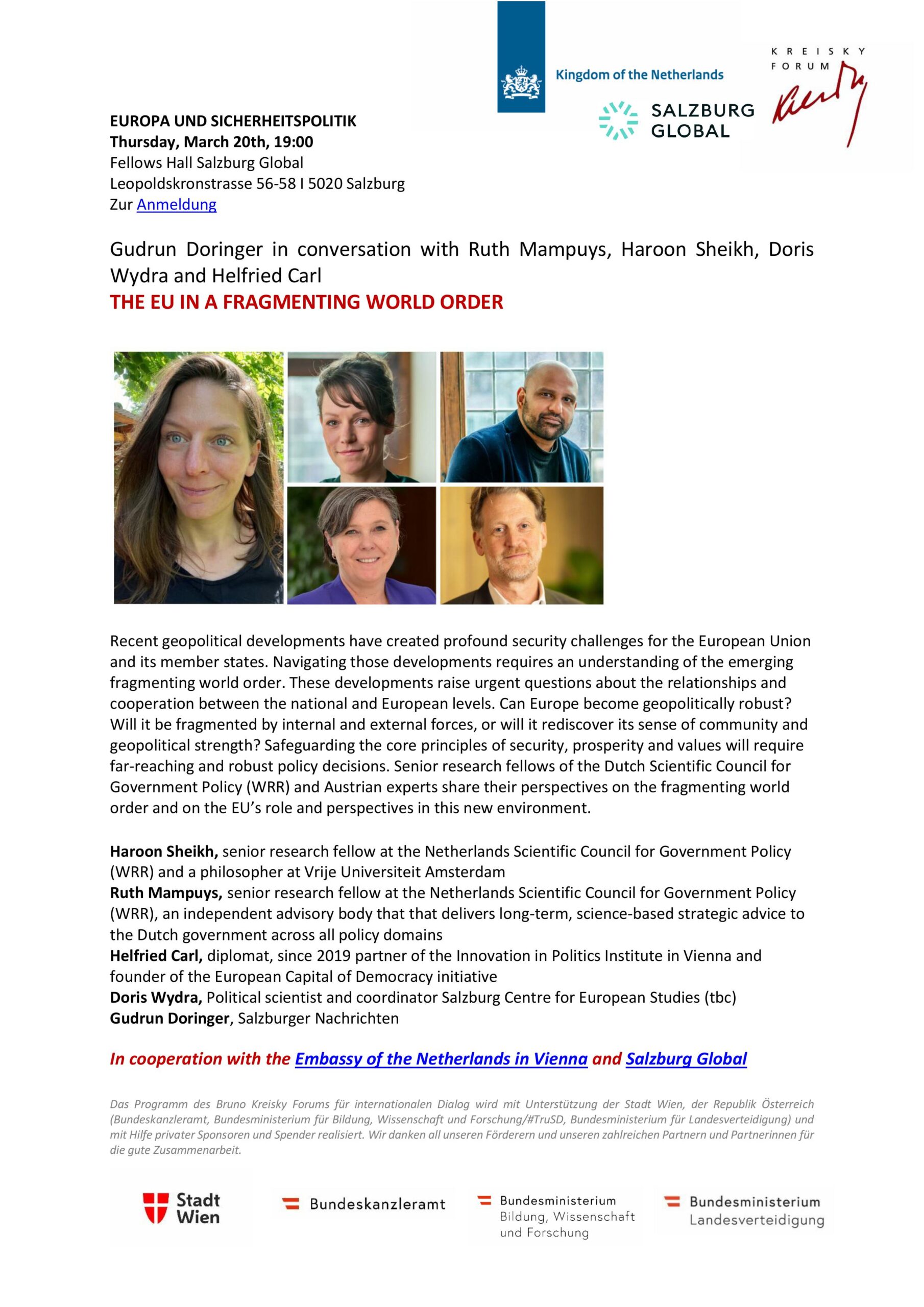 Ankündigung The EU in a Fragmenting World Order