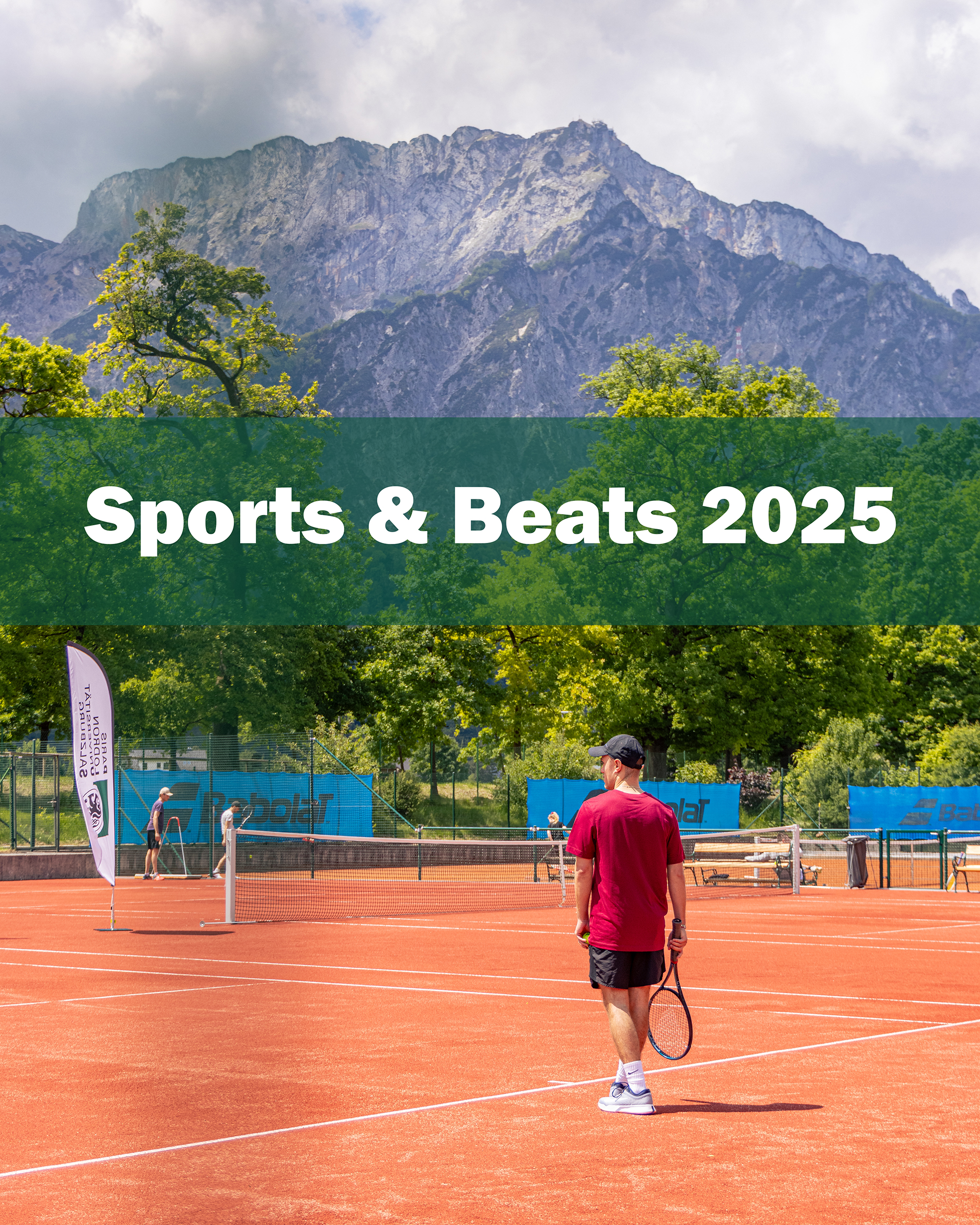 Tennisplatz Rif - Untersberg im Hintergrund