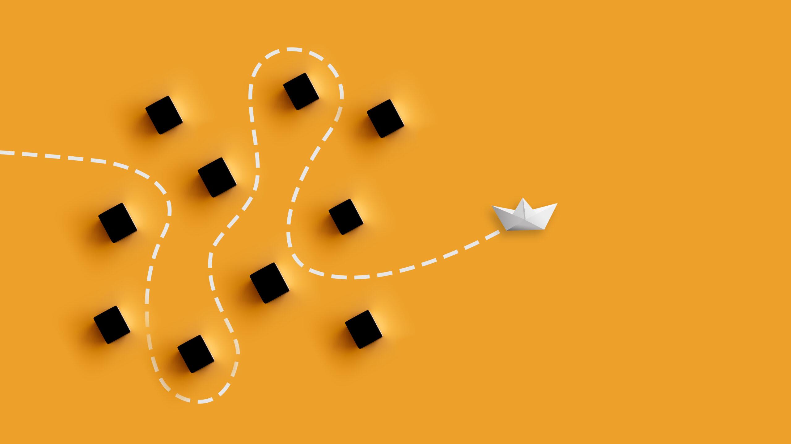 Papierschiff umschifft Hürden