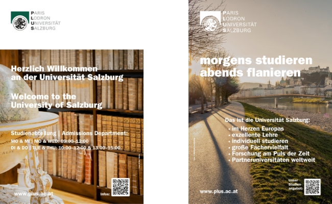 Muster Info- und Werbeplakat Univerit&auml;t Salzburg