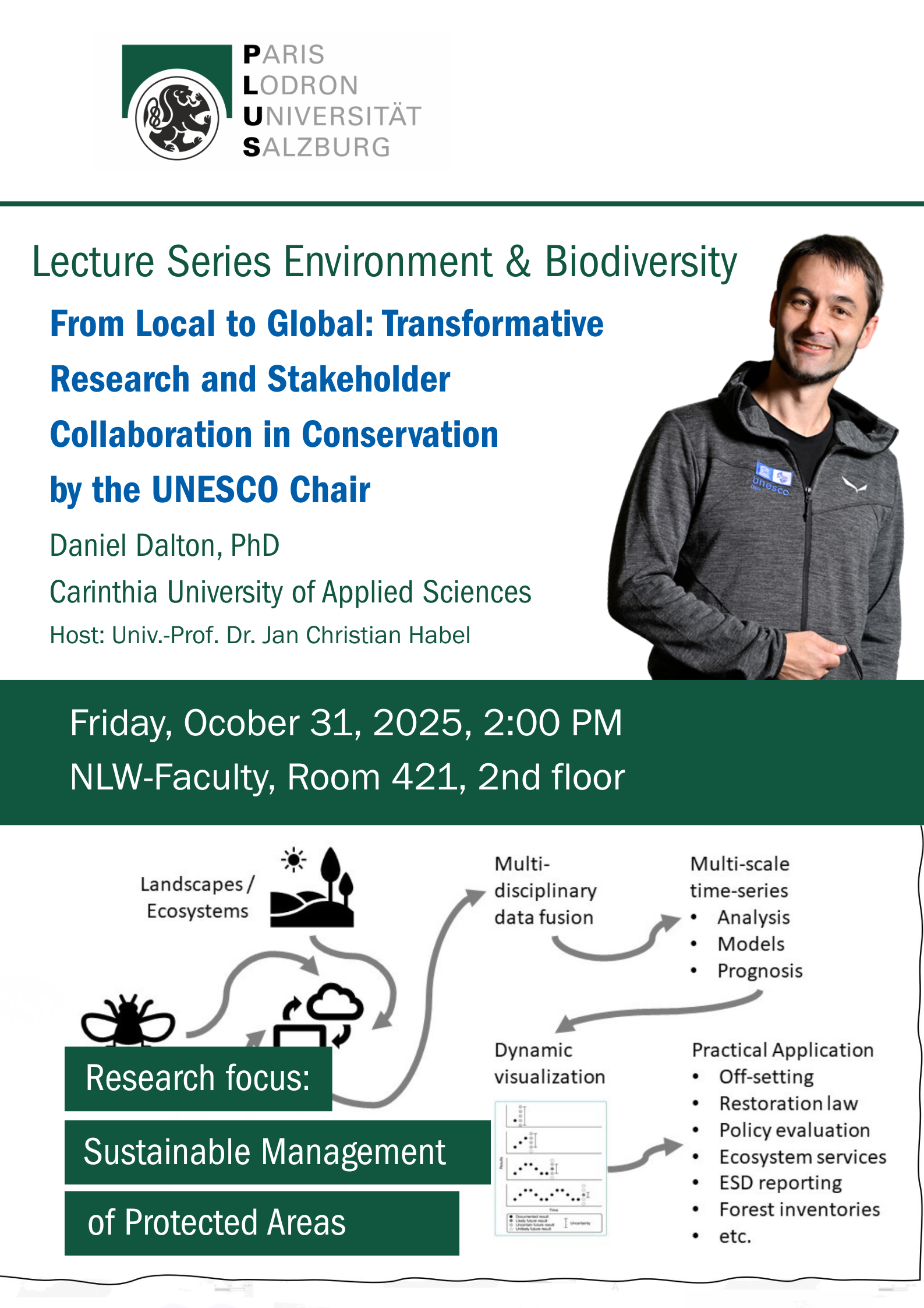 Gastvortrag Daniel Dalton - Seminarreihe Umwelt und Biodiversität