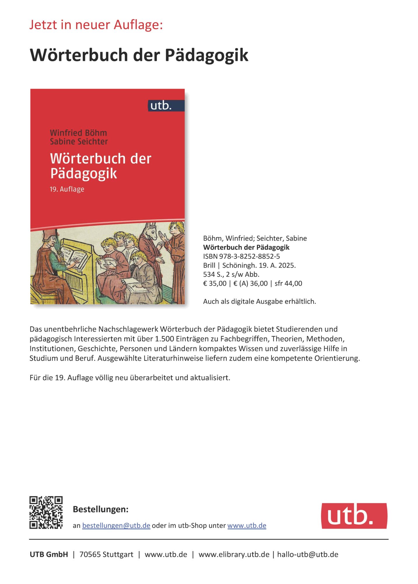 Wörterbuch der Pädagogik_2025 (19. A.)