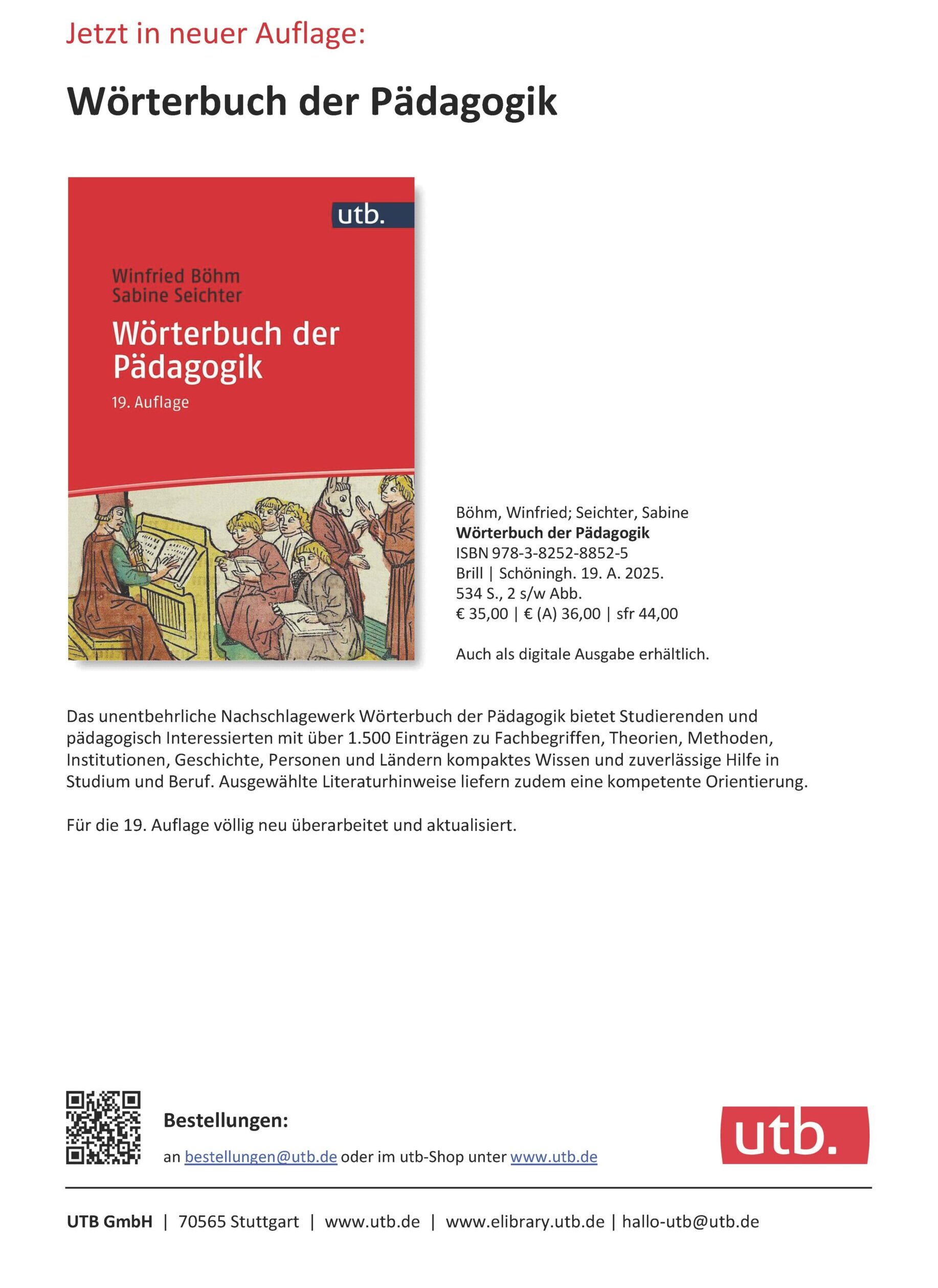 Wörterbuch der Pädagogik