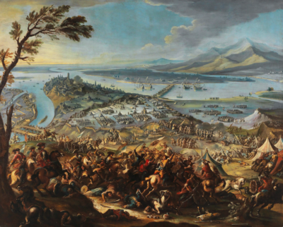 The battlefield at several different stages is analogous for the development of cancer at different locations..