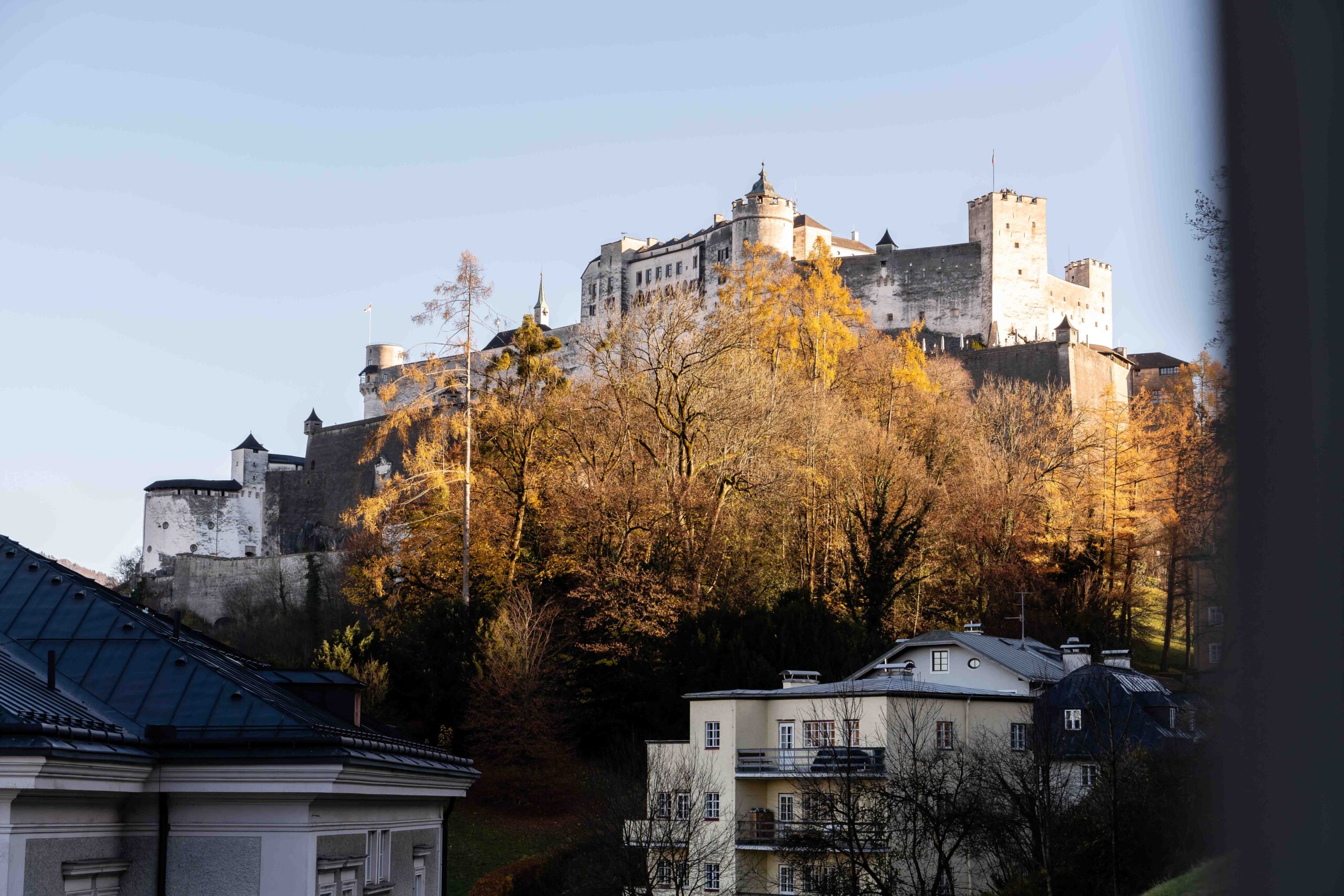 Bild der Festung in Salzburg in Herbststimmung