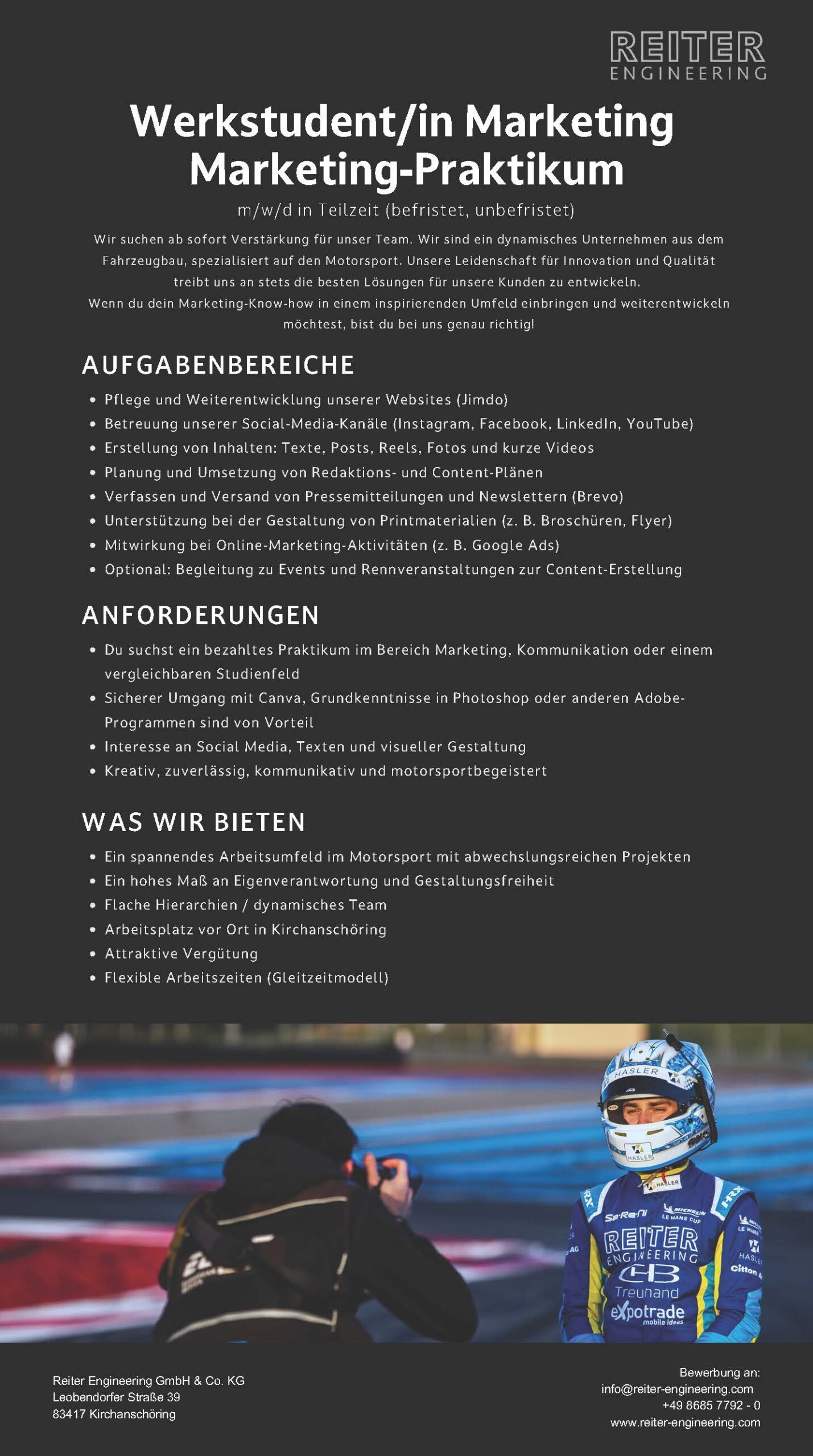 Stellenausschreibung Marketing Bildformat