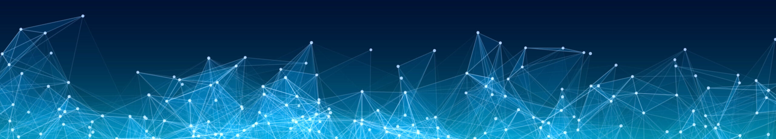 Vector abstract futuristic digital landscape with particles dots and stars on horizon. computer geometric digital connection structure. Futuristic blue abstract grid. Intelligence artificial