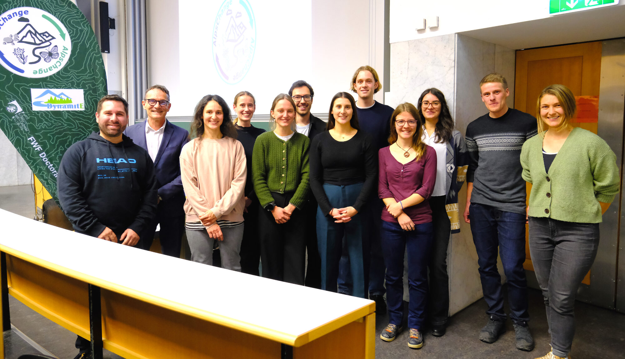 Rektor F&uuml;genschuh begr&uuml;&szlig;t Doktorand:innen des doc.funds Projekts AlpsChange