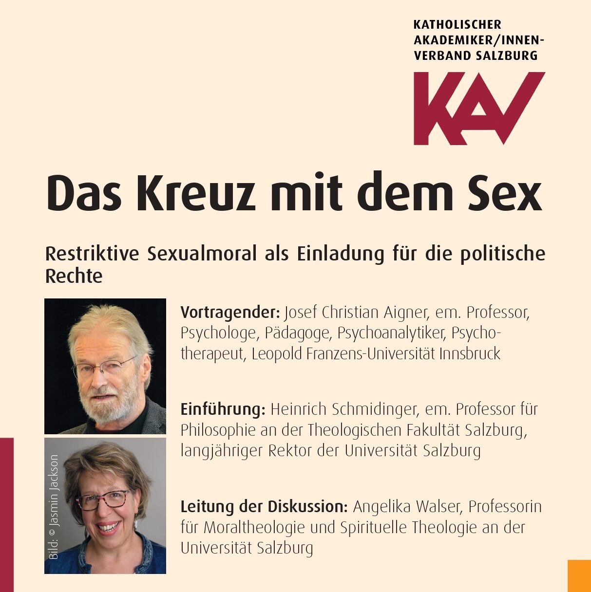 Plakat zur Veranstaltung "Das Kreuz mit dem Sex"