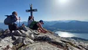 Geology PhD students in the field