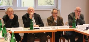 Left to right: Sebastian Brock, Sidney Griffith, Herman Teule, Anthony O&rsquo;Mahony (photo: Winkler)