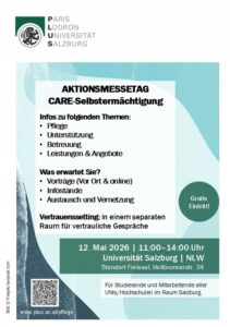 Flyer/Plakat vom Aktionsmessetag in Deutsch