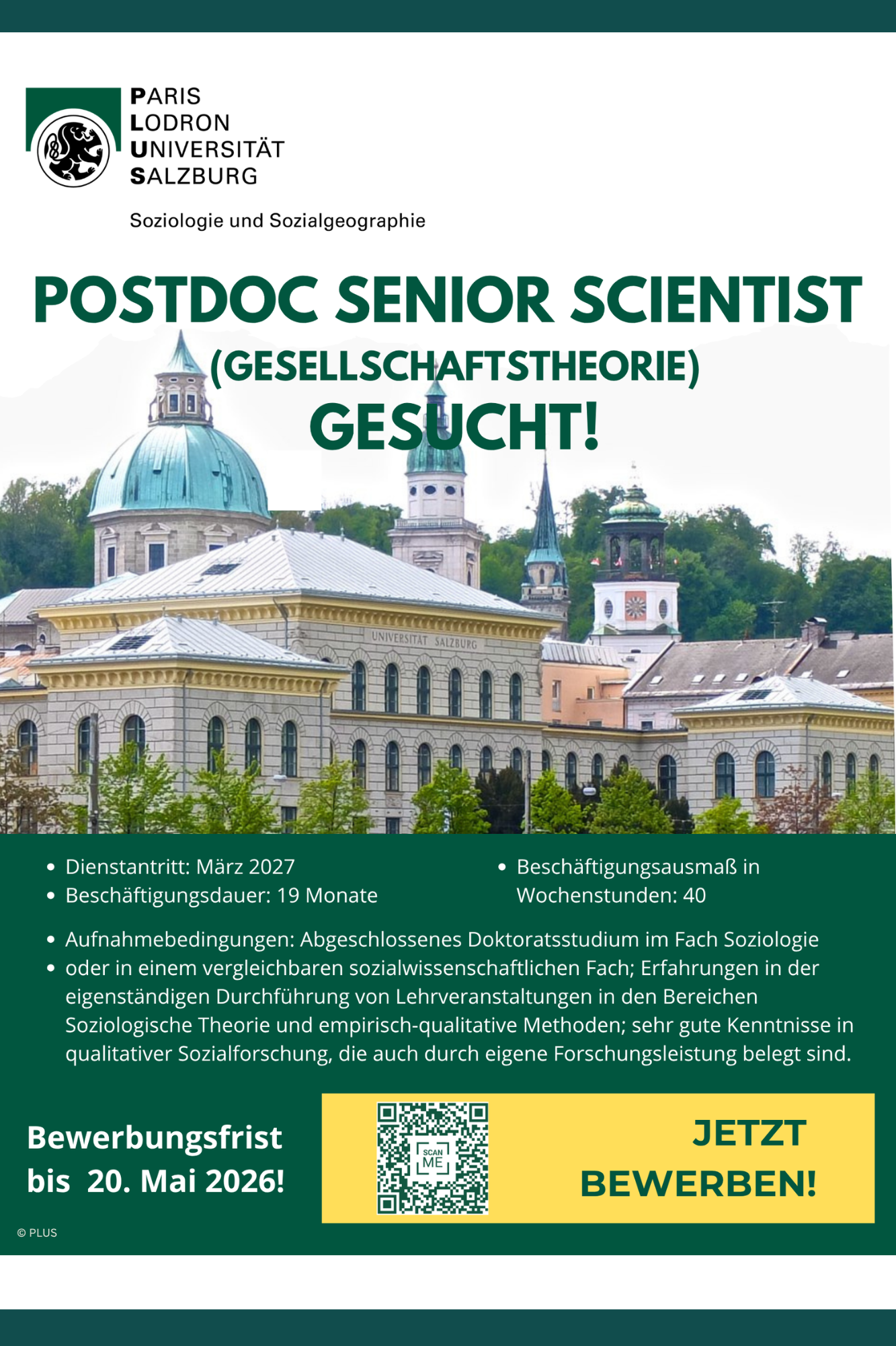 Web_Ausschreibung_PostDoc Senior Scientist Gesellschaftstheorie