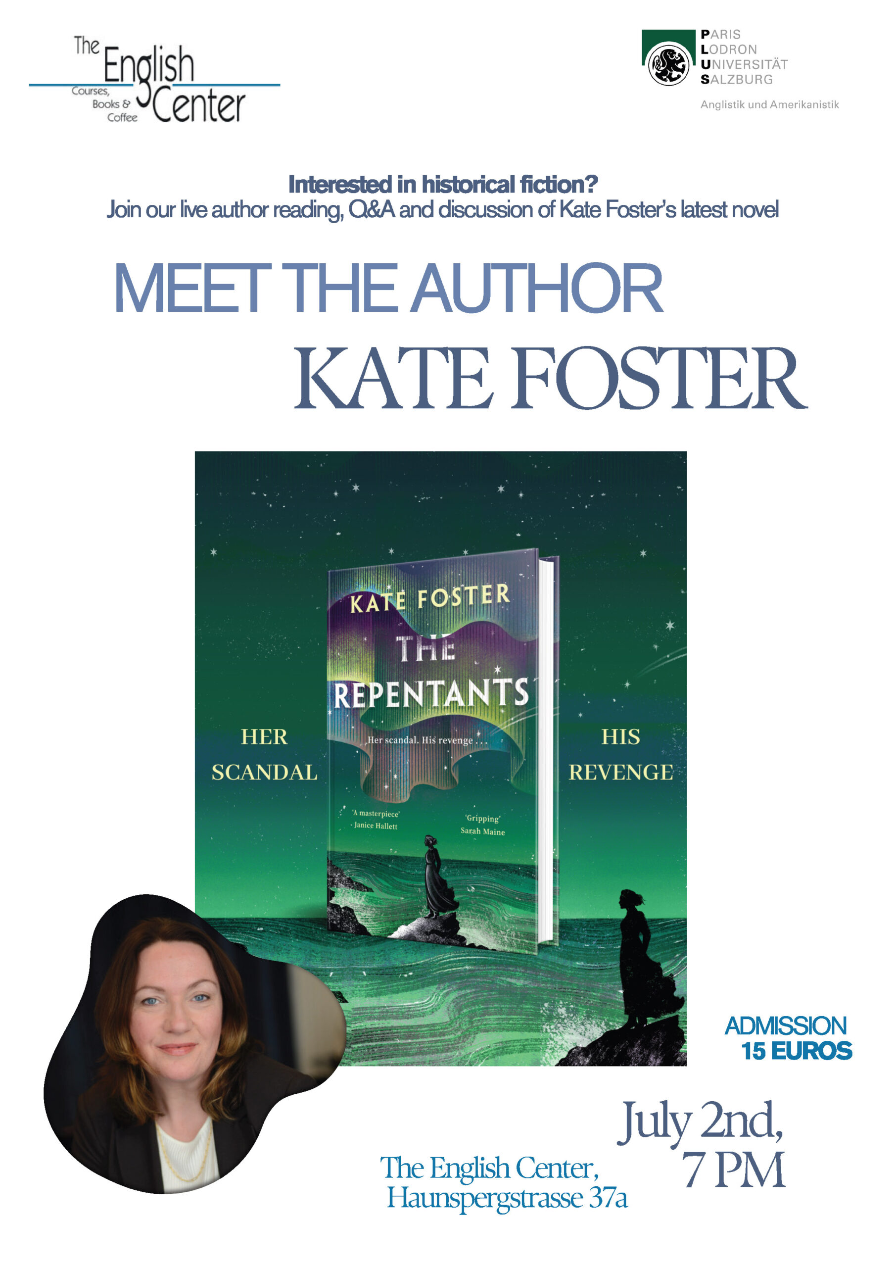 Meet the Author event flyer - The English Center