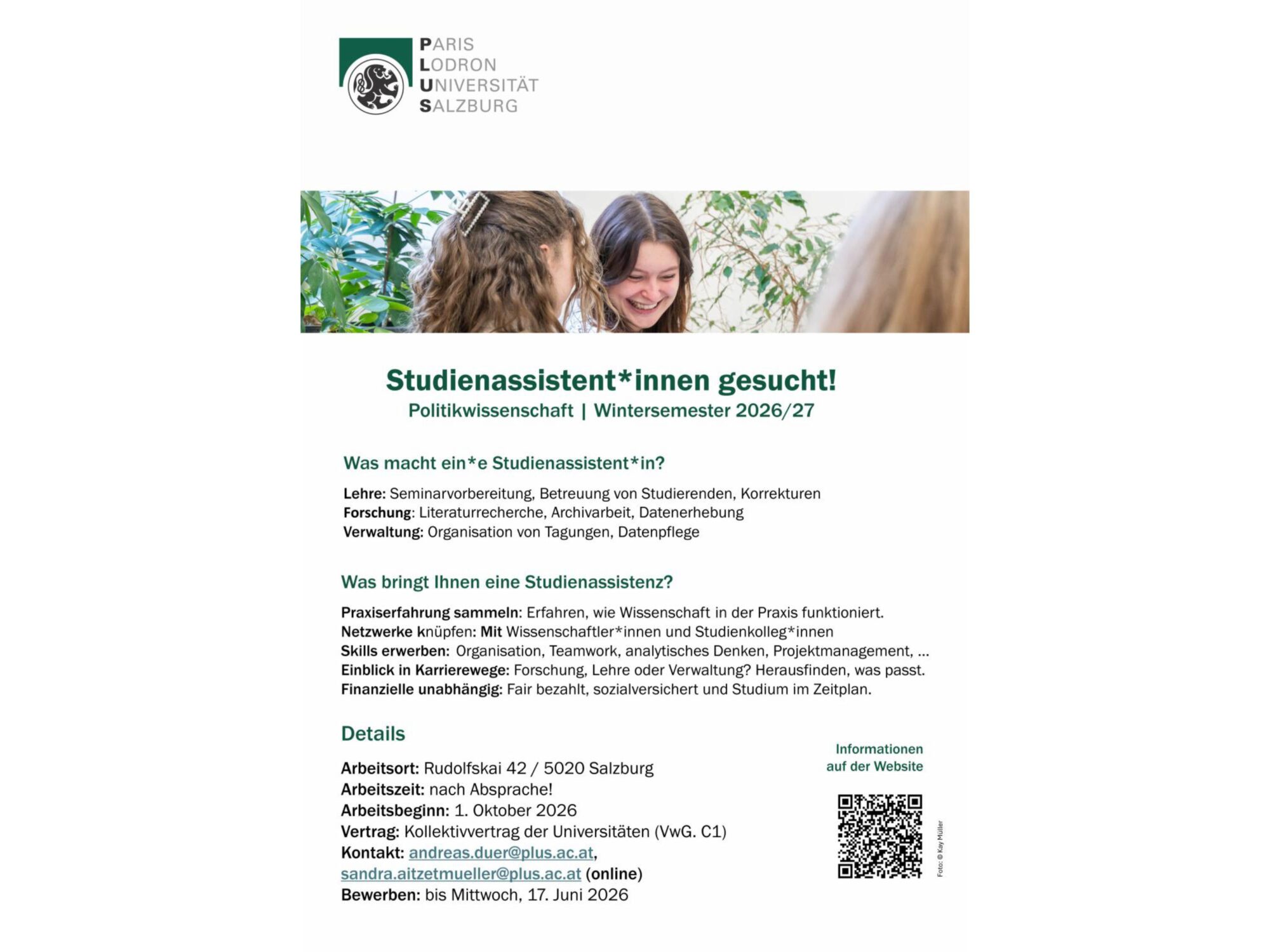Ausschreibung StudAss