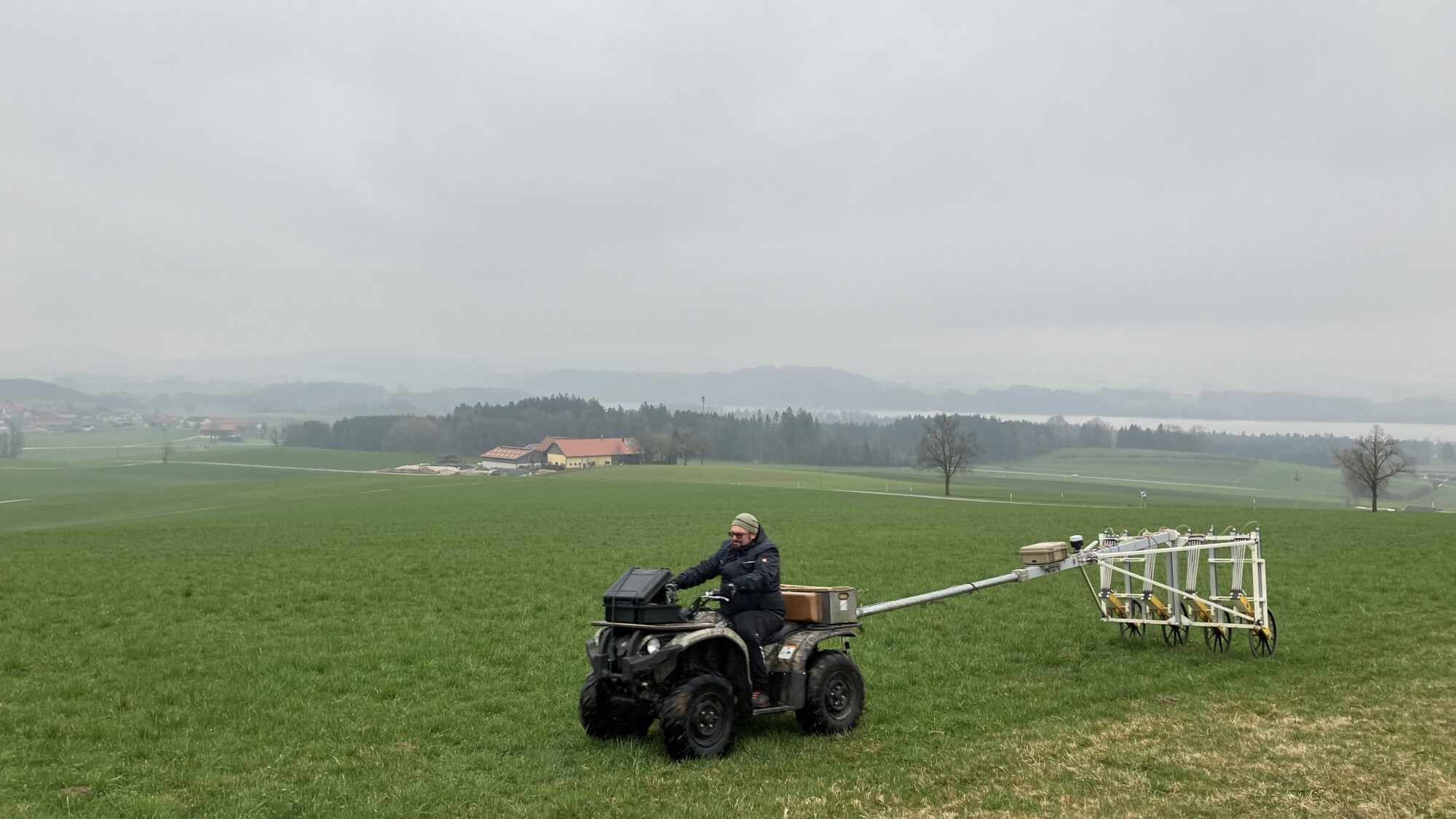 : Geomagnetische Prospektion in T&ouml;dtleinsdorf durch GeoSphere Austria im Jahr 2024