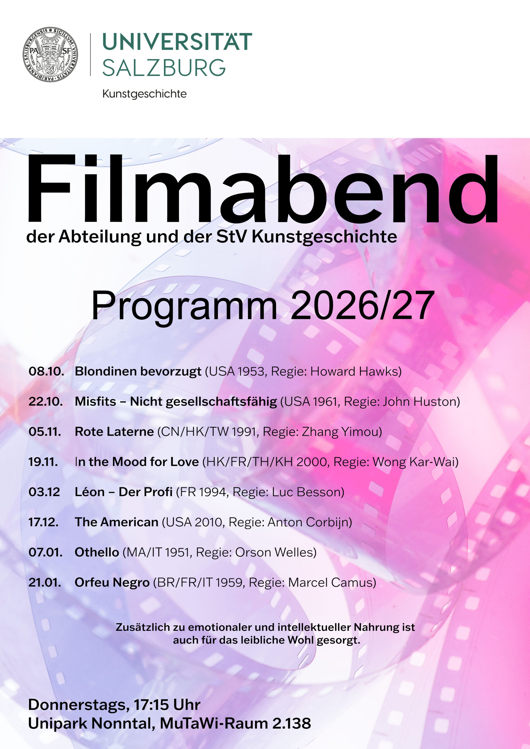 Programm Filmabende WiSe 2026/27