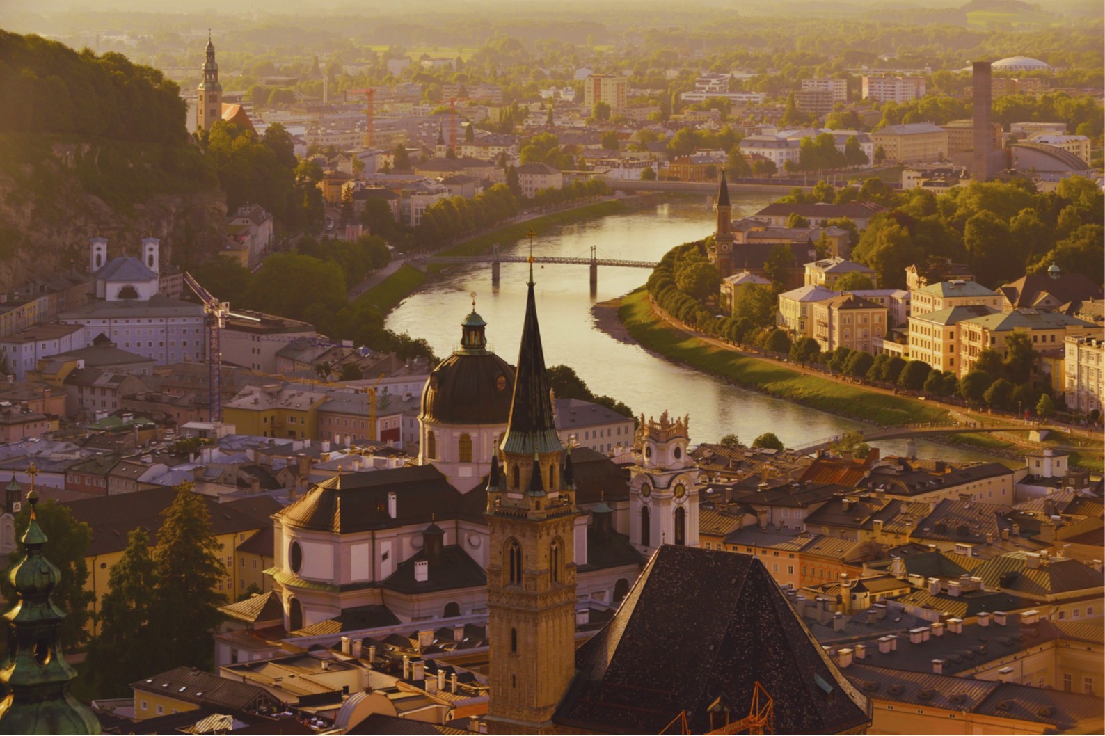 Salzburger Altstadt von oben