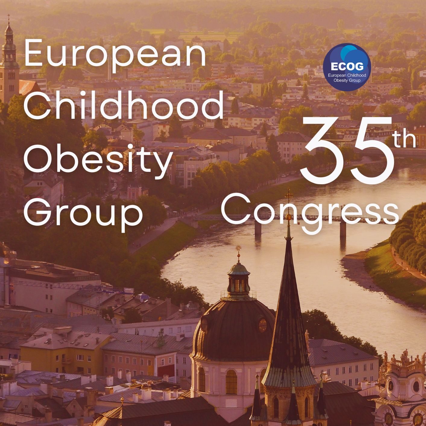 Plakat ECOG Bild von der Stadt Salzburg